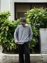 INNAT 通販 PANEL BORDER SWEATER ニット 着用イメージ