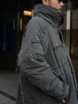 INNAT "PADDED TACTICAL FIELD COAT (INNAT x WILD THINGS)" インアット ワイワイルドシングス パデッドタクティカルフィールドコート 通販 ブラック 着用イメージ