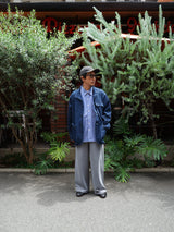 KANEMASA PHIL. 32G Denim Collarless Coveralls 32Gデニムカラーレスカバーオール 通販 バイオウォッシュ
着用イメージ