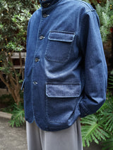 KANEMASA PHIL. 32G Denim Collarless Coveralls 32Gデニムカラーレスカバーオール 通販 バイオウォッシュ
着用イメージ
