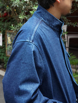 KANEMASA PHIL. 32G Denim Collarless Coveralls 32Gデニムカラーレスカバーオール 通販 バイオウォッシュ
着用イメージ