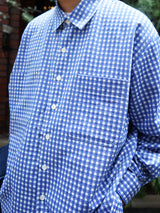 KANEMASA PHIL. 36G Wool Check Balise Shirt 36Gウールチェックバリスシャツ 通販 ブルーホワイト
着用イメージ