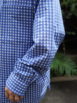 KANEMASA PHIL. 36G Wool Check Balise Shirt 36Gウールチェックバリスシャツ 通販 ブルーホワイト
着用イメージ