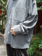KANEMASA PHIL. 36G Wool Check Balise Shirt 36Gウールチェックバリスシャツ 通販 ブラックホワイト
着用イメージ
