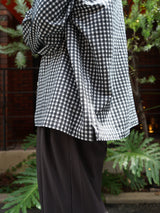 KANEMASA PHIL. 36G Wool Check Balise Shirt 36Gウールチェックバリスシャツ 通販 ブラックホワイト
着用イメージ