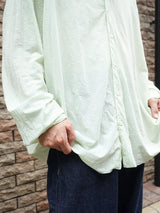 KANEMASA PHIL. "46G Stripe Artisan Shirt"　通販 着用イメージ
