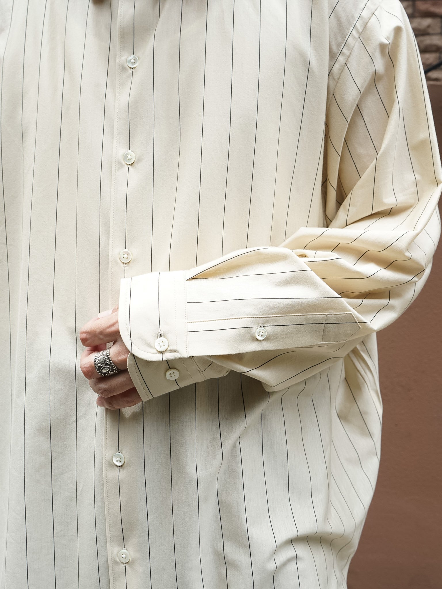 KANEMASA PHIL. 46G Stripe Atmosphere Shirt | 46G Stripe Atmosphere