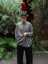 KANEMASA PHIL. 46G Atmosphere Shirt 46Gアトモスフィアシャツ 通販 チャコール 着用イメージ