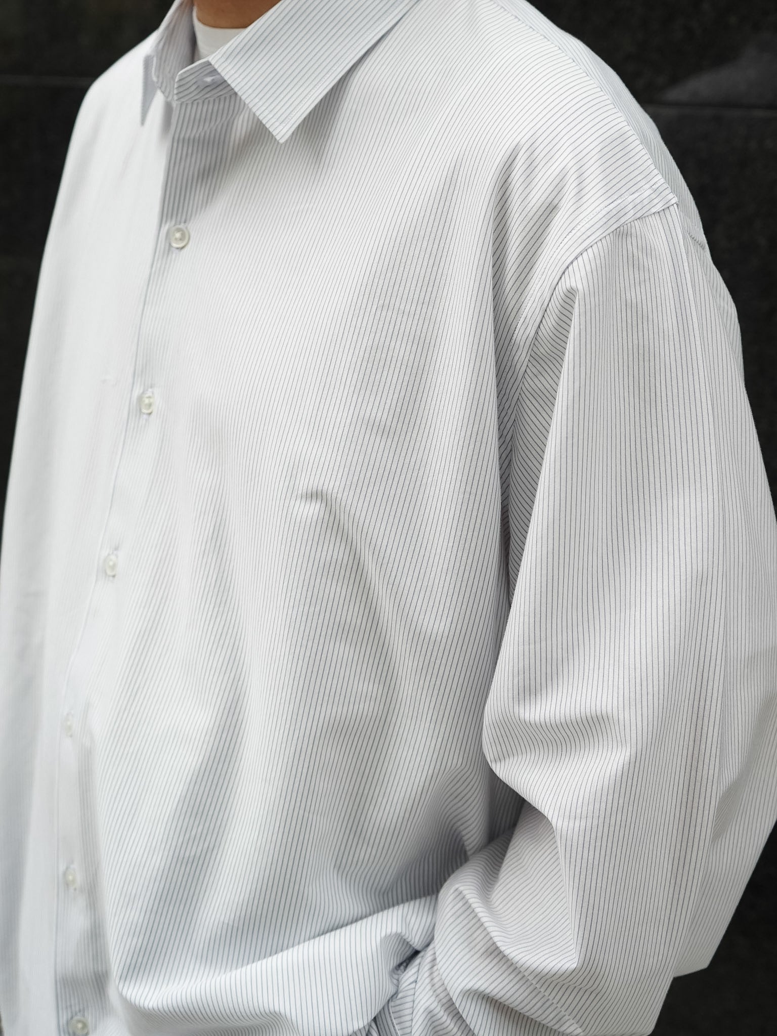 KANEMASA PHIL. 46G Stripe Atmosphere Shirt | 46G Stripe Atmosphere