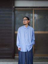 KANEMASA PHIL. 46G Atmosphere Shirt 46Gアトモスフィアシャツ 通販 サックス 着用イメージ