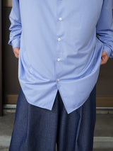 KANEMASA PHIL. 46G Atmosphere Shirt 46Gアトモスフィアシャツ 通販 サックス 着用イメージ