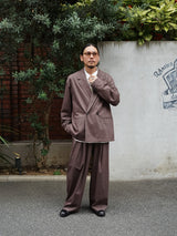 KANEMASA PHIL.(カネマサフィル) "46G Solaro Double Jacket"46Gソラーロダブルジャケット
BROWN  BEIGE 通販 着用イメージ