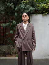 KANEMASA PHIL.(カネマサフィル) "46G Solaro Double Jacket"46Gソラーロダブルジャケット
BROWN  BEIGE 通販 着用イメージ