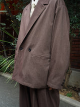 KANEMASA PHIL.(カネマサフィル) "46G Solaro Double Jacket"46Gソラーロダブルジャケット
BROWN  BEIGE 通販 着用イメージ