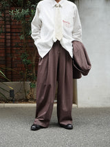 KANEMASA PHIL.(カネマサフィル) "46G Solaro Trousers"46Gソラーロワイドトラウザー
BROWN BEIGE 通販 着用イメージ