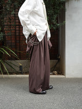 KANEMASA PHIL.(カネマサフィル) "46G Solaro Trousers"46Gソラーロワイドトラウザー
BROWN BEIGE 通販 着用イメージ