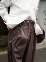 KANEMASA PHIL.(カネマサフィル) "46G Solaro Trousers"46Gソラーロワイドトラウザー
BROWN BEIGE 通販 着用イメージ