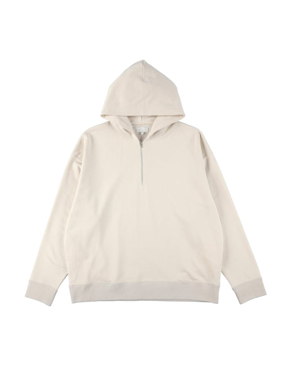 KANEMASA PHIL. "28G Cupro Half Zip Hoodie"