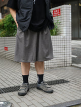 KANEMASA PHIL. 通販 28G Loop Yarn Glen Check Shorts チェック ショーツ 着用イメージ