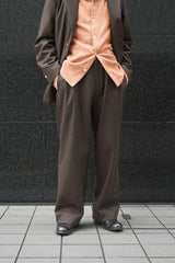 Lamrof (ラムロフ)"Pilgrimage Straight Trouser"BROWN
通販 着用イメージ