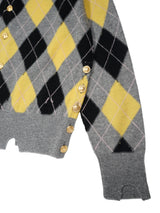 MASU DIAMOND SCRAPED CARDIGAN ダイヤモンドスクラップドカーディガン 通販 レモン
