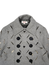 MASU HEART HOLE PEA COAT ハートホールピーコート 通販 グレー