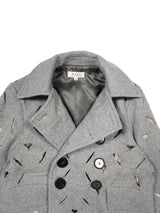 MASU HEART HOLE PEA COAT ハートホールピーコート 通販 グレー