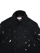 MASU HEART HOLE PEA COAT ハートホールピーコート 通販 ブラック