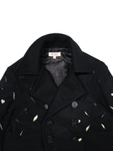 MASU HEART HOLE PEA COAT ハートホールピーコート 通販 ブラック
