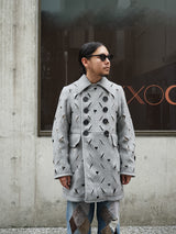 MASU HEART HOLE PEA COAT ハートホールピーコート 通販 グレー 着用イメージ