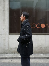 MASU HEART HOLE PEA COAT ハートホールピーコート 通販 ブラック 着用イメージ