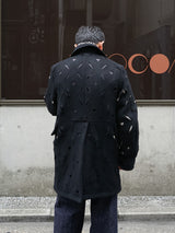MASU HEART HOLE PEA COAT ハートホールピーコート 通販 ブラック 着用イメージ