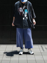 MASU 通販 FLOWER EMBROIDERY SWEAT SHORTS ブルー ショーツ 着用イメージ