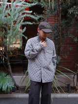 MASU PRINCE PUFFER PLAID SHIRT プリンスパファープレイドシャツ 通販 ブラック 着用イメージ
