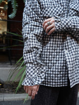 MASU PRINCE PUFFER PLAID SHIRT プリンスパファープレイドシャツ 通販 ブラック 着用イメージ