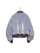 MASU エムエーエスユー VC VELVET PUFFER BOMBER JACKET VCヴェルヴェットぱファーボンバージャケット 通販 ダスティーブルー