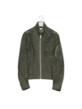 MASU IVY HOLE LEATHER FLIGHT JACKET IVYホールレザーフライトジャケット 通販 モスグリーン