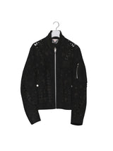 MASU IVY HOLE LEATHER FLIGHT JACKET IVYホールレザーフライトジャケット 通販 ブラック