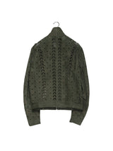 MASU IVY HOLE LEATHER FLIGHT JACKET IVYホールレザーフライトジャケット 通販 モスグリーン