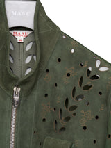 MASU IVY HOLE LEATHER FLIGHT JACKET IVYホールレザーフライトジャケット 通販 モスグリーン