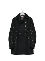MASU HEART HOLE PEA COAT ハートホールピーコート 通販 ブラック