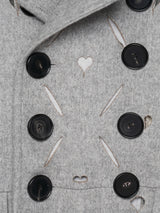 MASU HEART HOLE PEA COAT ハートホールピーコート 通販 グレー