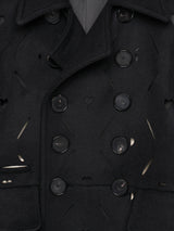 MASU HEART HOLE PEA COAT ハートホールピーコート 通販 ブラック