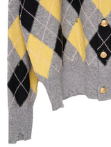 MASU DIAMOND SCRAPED CARDIGAN ダイヤモンドスクラップドカーディガン 通販 レモン