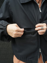 MATSUFUJI Wool Hidden Pocket Jacket ウールヒドゥンポケットジャケット 通販 ブラック 着用イメージ