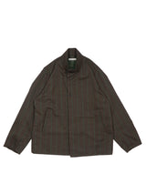 MATSUFUJI Grosgrain Stand-collar Stripe Jacket グログランスタンスタンドジャケット 通販  ブラウングリーン