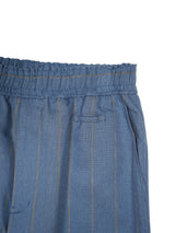 MATSUFUJI Grosgrain Stripe Wide Pants グログランストライプワイドパンツ 通販  ブルーグレー