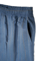 MATSUFUJI Grosgrain Stripe Wide Pants グログランストライプワイドパンツ 通販  ブルーグレー