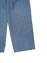 MATSUFUJI Grosgrain Stripe Wide Pants グログランストライプワイドパンツ 通販  ブルーグレー