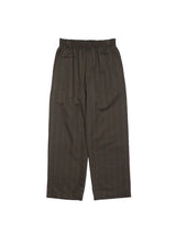 MATSUFUJI Grosgrain Stripe Wide Pants グログランストライプワイドパンツ 通販  ブラウングリーン